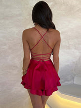 new suspender satin backless strappy A-hem dress